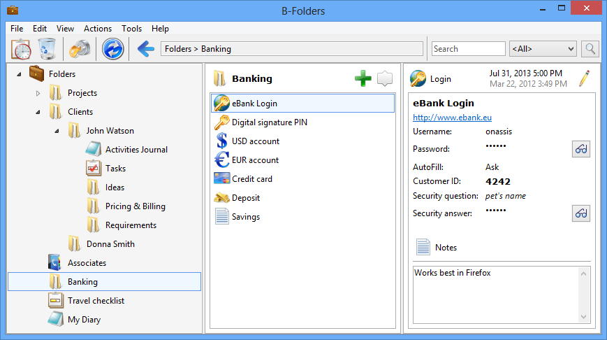 B-Folders Screenshot