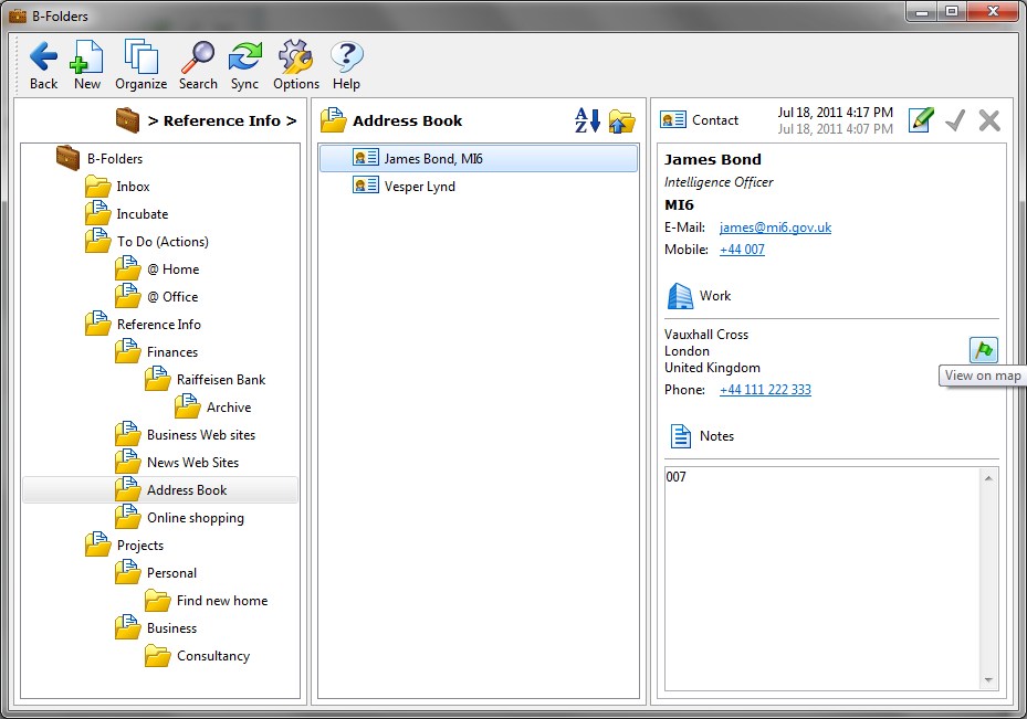 B-Folders Screenshot