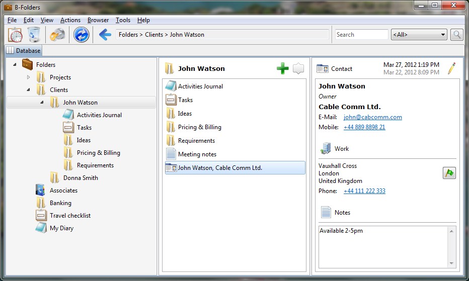 B-Folders Screenshot