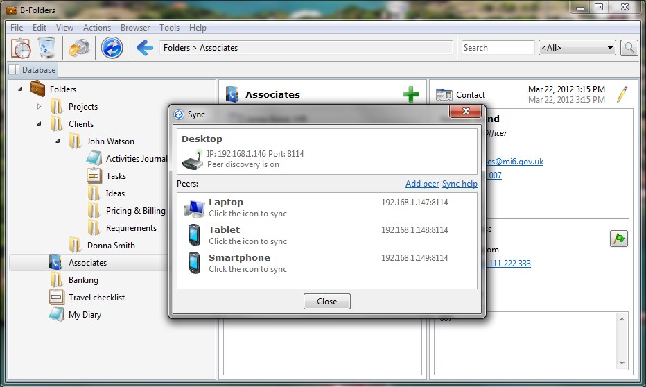 B-Folders Screenshot