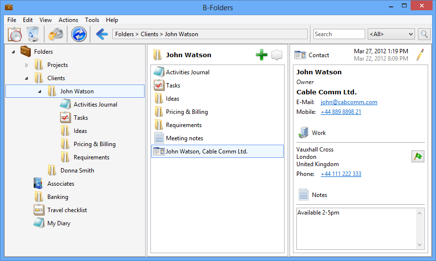 B-Folders Screenshot