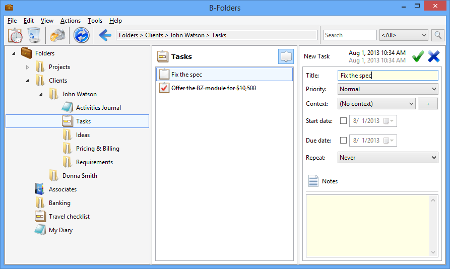 B-Folders Screenshot